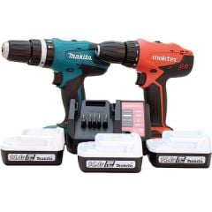 Makita HP347DWE3 14.4 V 1.5 Ah Akülü Darbeli + Darbesiz Matkap Vidalama 3 Akülü Set