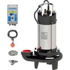Sumak Pompa Sumak SBRT15/2 Bıçaklı Foseptik Dalgıç Pompa Trifaze (380V) 1.5 Hp